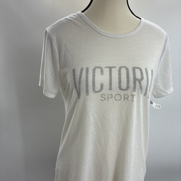 Victoria Sport Womens Size S T Shirt White Short Sleeve Graphic Logo Activewear - Picture 1 of 5